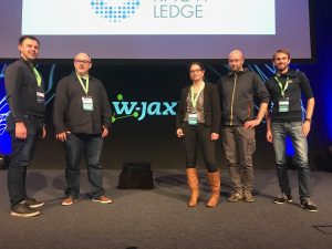 Mitarbeiter auf der Software-Konferenz W-Jax