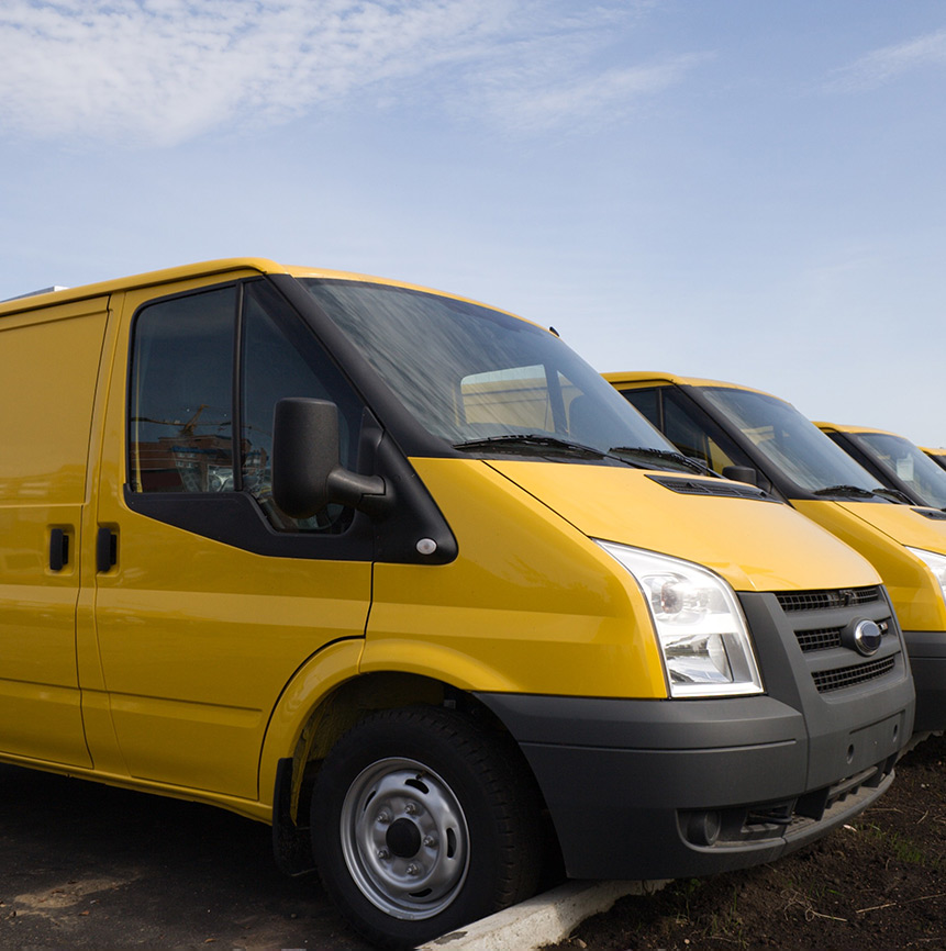 gelbe Transporter