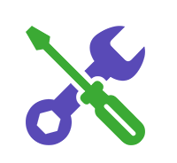 Schraubenzieher und Schraubenschlüssel; Icon; Software