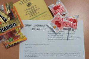 Impfpass; Gummibärchen; Einwilligungserklärung